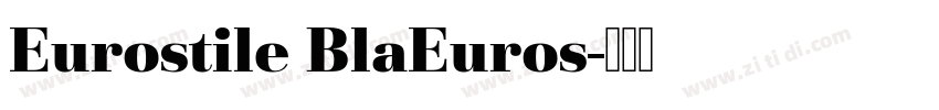 Eurostile BlaEuros字体转换